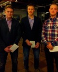 Pojat palkitsemistilaisuudessa
